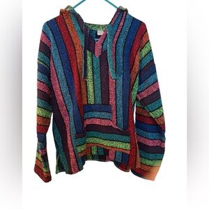 Multicolor Striped Women's Pullover warm and cozy jacket